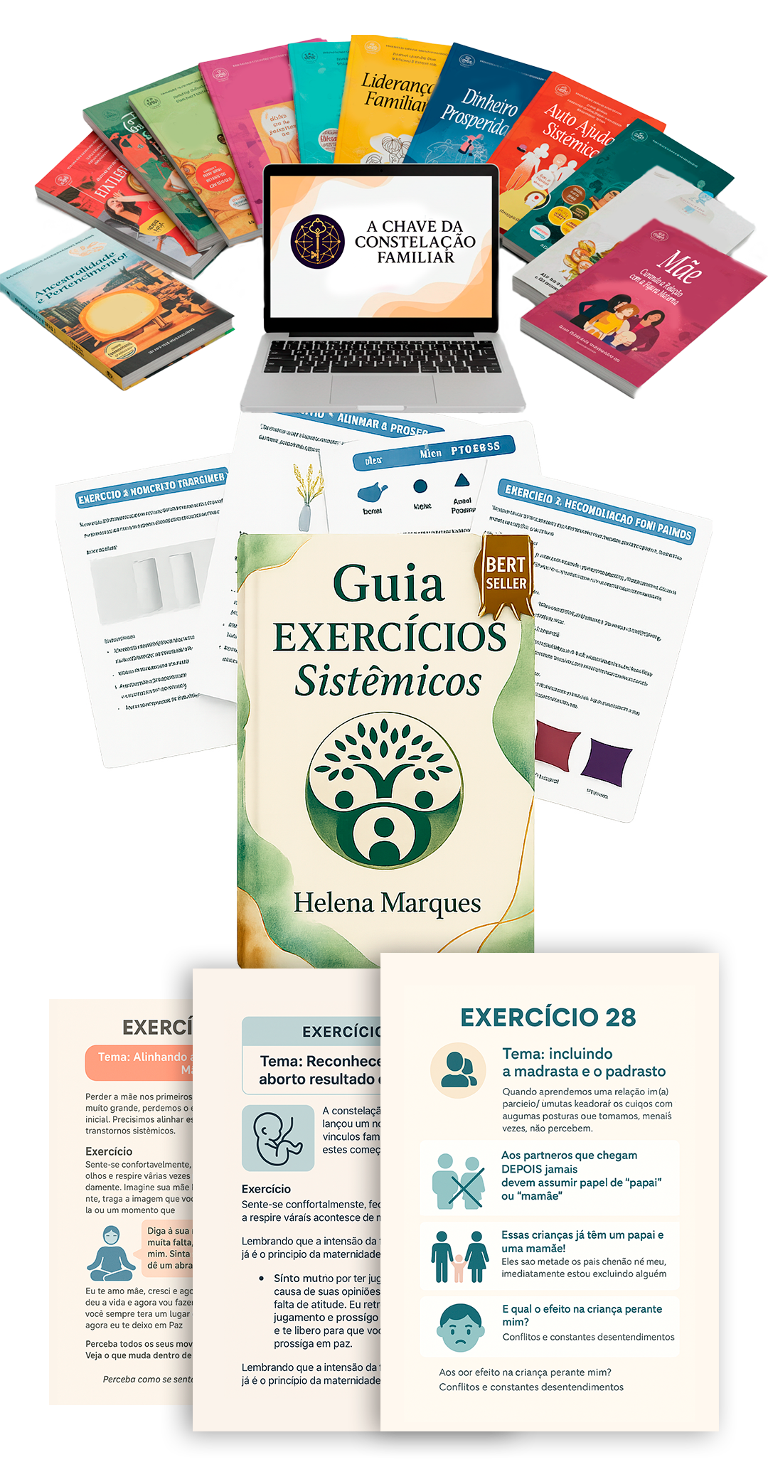 Mockup do material A Chave da Constelação Familiar